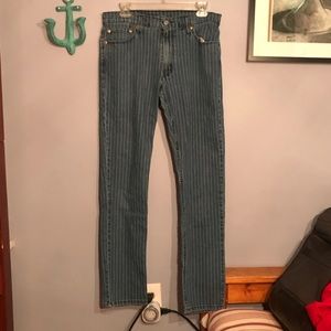 Levi’s Blue Striped Slim Fit Jeans